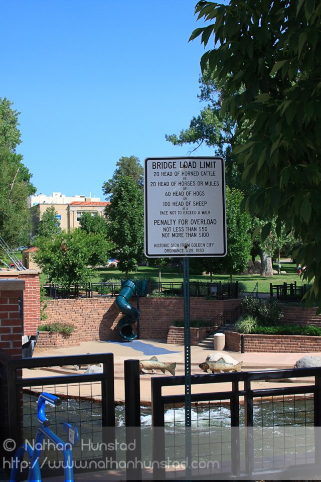 The old bridge ordinance for the bridge over Clear Creek in Golden, CO